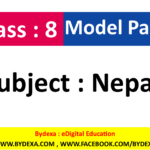 New curriculum Class 8 Model question Comp. Nepali 2081